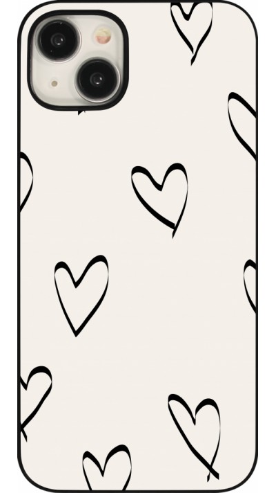 Coque iPhone 15 Plus - Valentine 2023 minimalist hearts