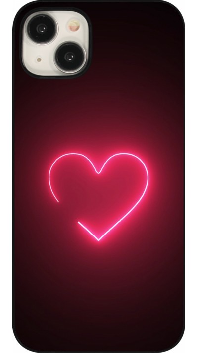Coque iPhone 15 Plus - Valentine 2023 single neon heart