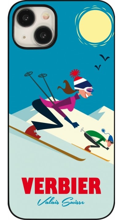 Coque iPhone 15 Plus - Verbier Ski Downhill
