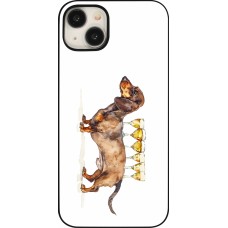 Coque iPhone 15 Plus - Wine Teckel