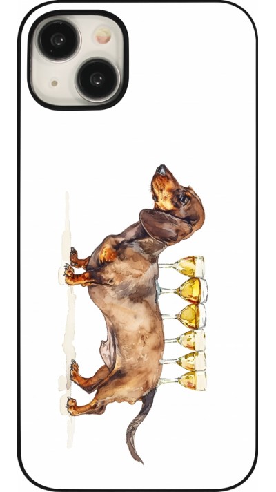 Coque iPhone 15 Plus - Wine Teckel