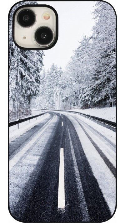 Coque iPhone 15 Plus - Winter 22 Snowy Road