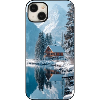Coque iPhone 15 Plus - Winter 25 Winter house forest day