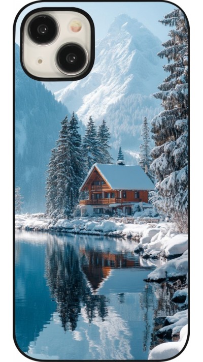 iPhone 15 Plus Case Hülle - Winter 25 Winter house forest day