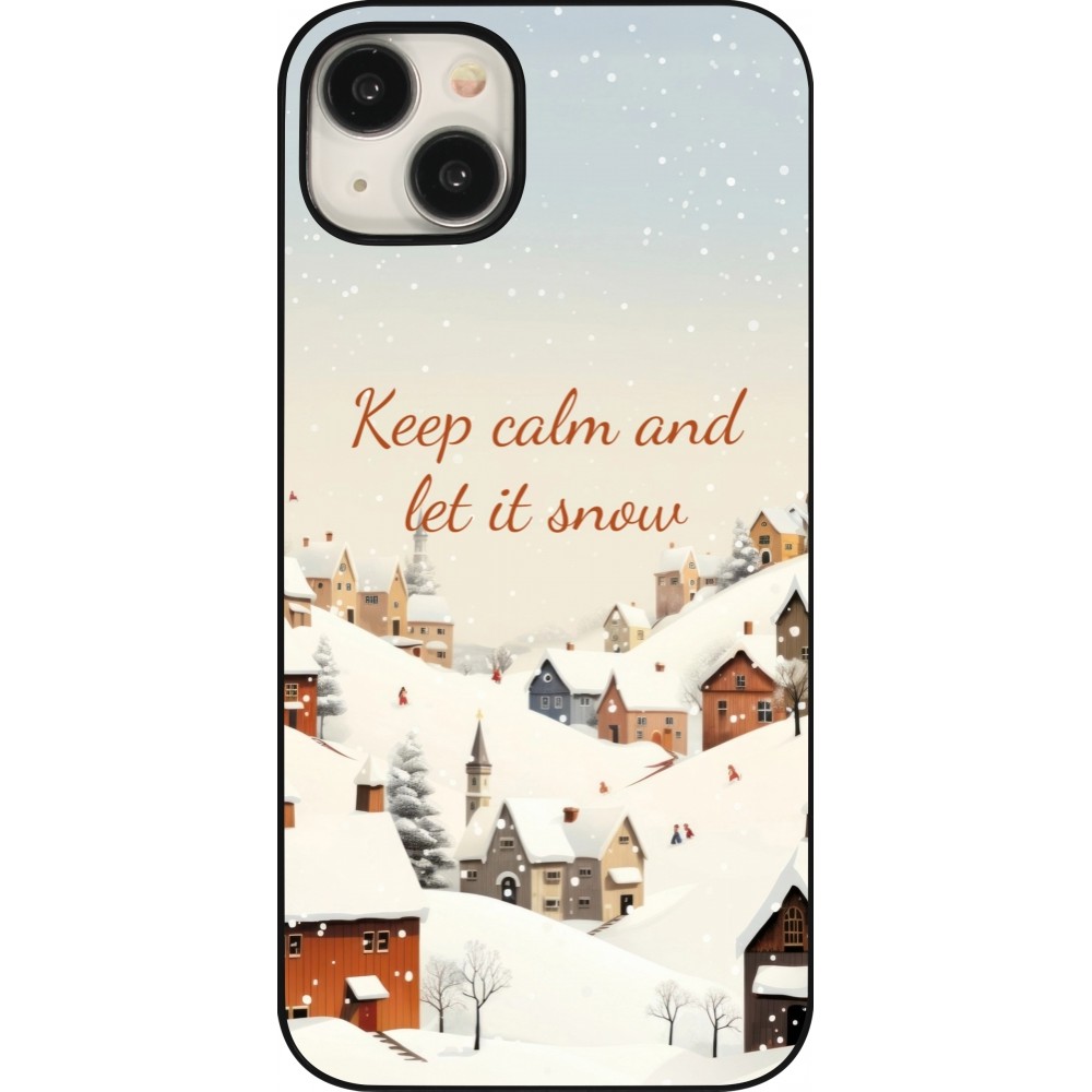 iPhone 15 Plus Case Hülle - Winter 25 Winter Keep calm and let it snow
