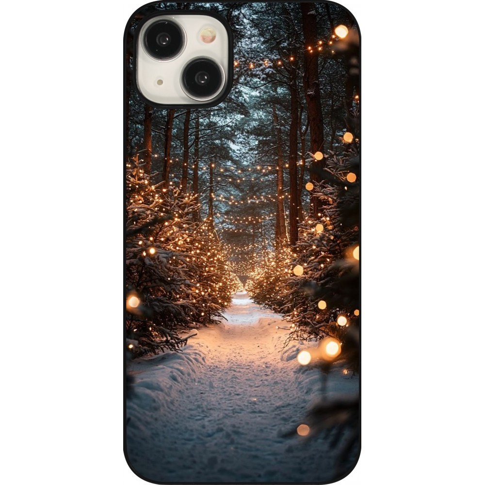 iPhone 15 Plus Case Hülle - Winter 25 Winter snowy road