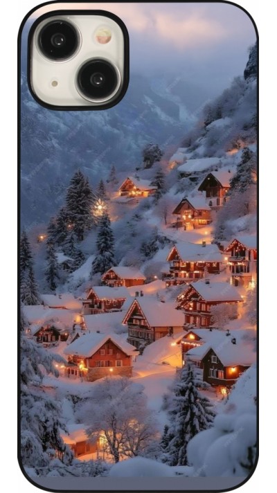 iPhone 15 Plus Case Hülle - Winter 25 Winter snowy village