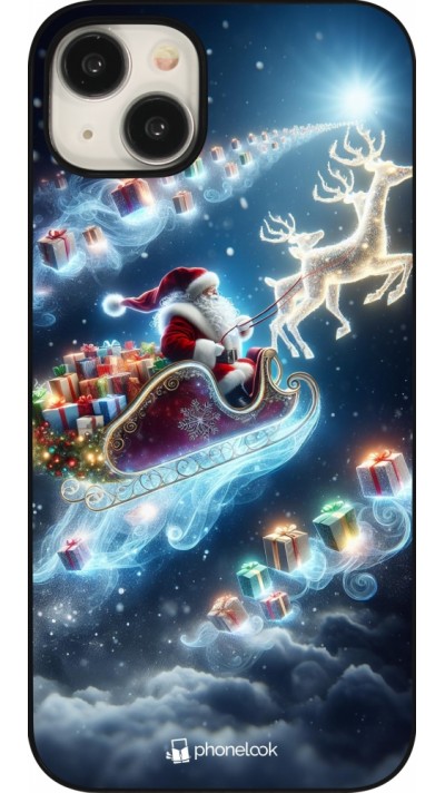 Coque iPhone 15 Plus - Noël 2023 Père Noël enchanté