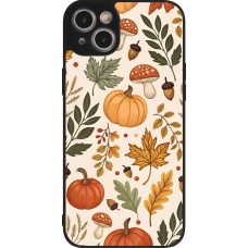 iPhone 15 Plus Case Hülle - Silikon schwarz Autumn 25 Autumn pattern