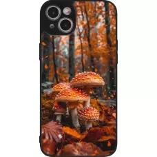 Coque iPhone 15 Plus - Silicone rigide noir Autumn 26 Mushrooms in the woods