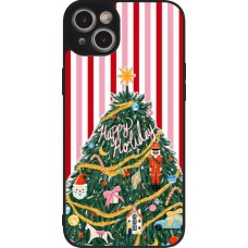 iPhone 15 Plus Case Hülle - Silikon schwarz Christmas 25 Happy Holiday