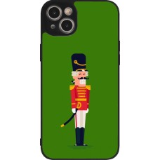 Coque iPhone 15 Plus - Silicone rigide noir Christmas 25 Nutcracker Green