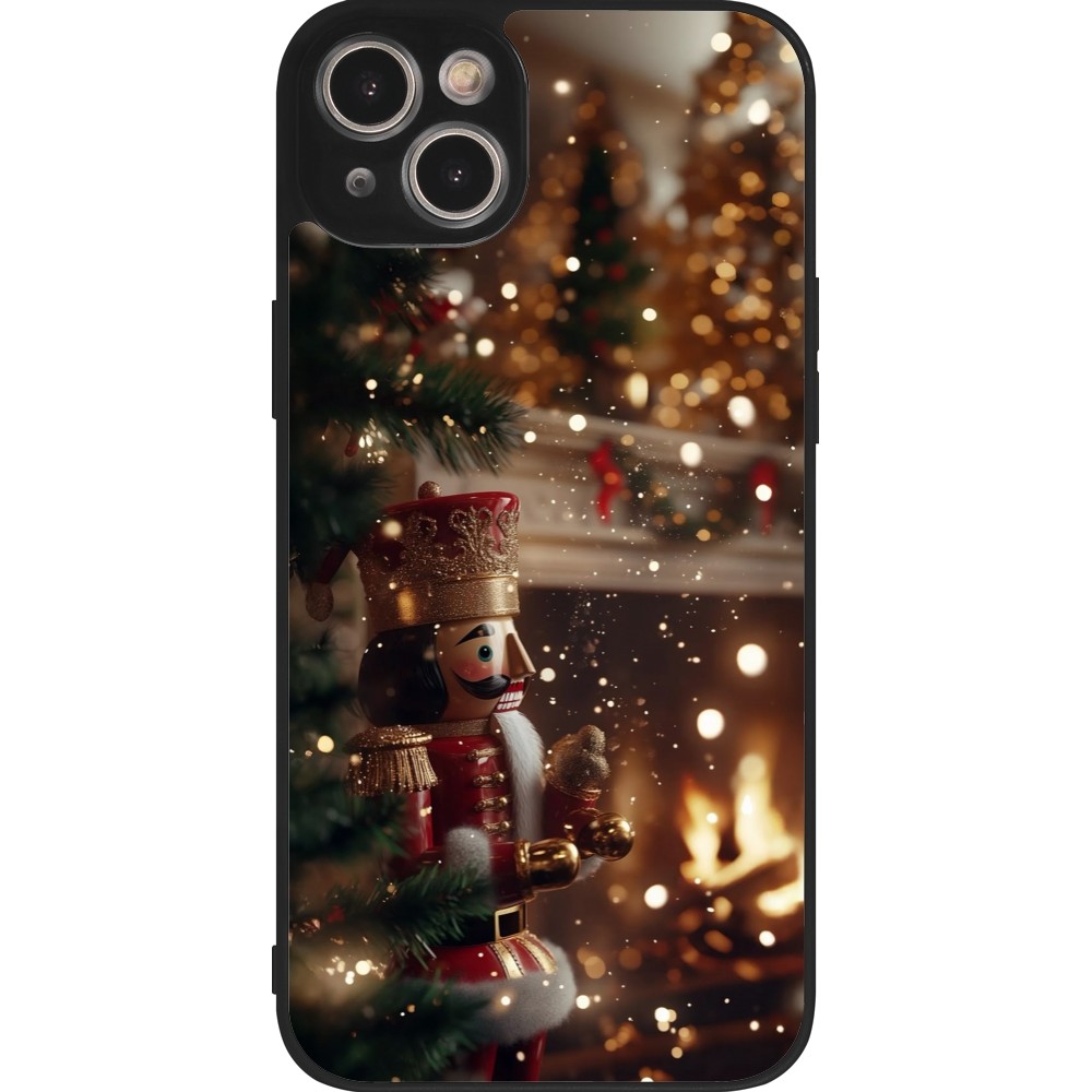 iPhone 15 Plus Case Hülle - Silikon schwarz Christmas 25 Xmas Nutcracker