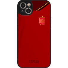 iPhone 15 Plus Case Hülle - Silikon schwarz Spanien 2022 personalisierbares Fußballtrikot