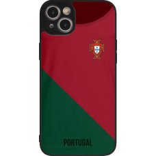 iPhone 15 Plus Case Hülle - Silikon schwarz Fussballtrikot Portugal2022