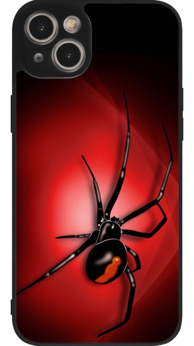 Coque iPhone 15 Plus - Silicone rigide noir Halloween 2023 spider black widow