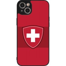 iPhone 15 Plus Case Hülle - Silikon schwarz Hockey World Championship Ecusson Suisse