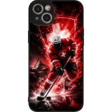 Coque iPhone 15 Plus - Silicone rigide noir Hockey World Championship Player