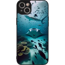 iPhone 15 Plus Case Hülle - Silikon schwarz Manta Lagune Reinigung