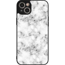 iPhone 15 Plus Case Hülle - Silikon schwarz Marble 01