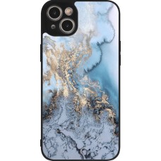 iPhone 15 Plus Case Hülle - Silikon schwarz Marble 04