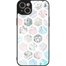 iPhone 15 Plus Case Hülle - Silikon schwarz Marble Everything