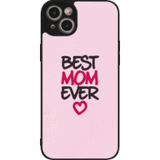 iPhone 15 Plus Case Hülle - Silikon schwarz Mom 2023 best Mom ever pink