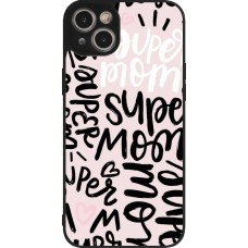 iPhone 15 Plus Case Hülle - Silikon schwarz Mom 2024 Super mom