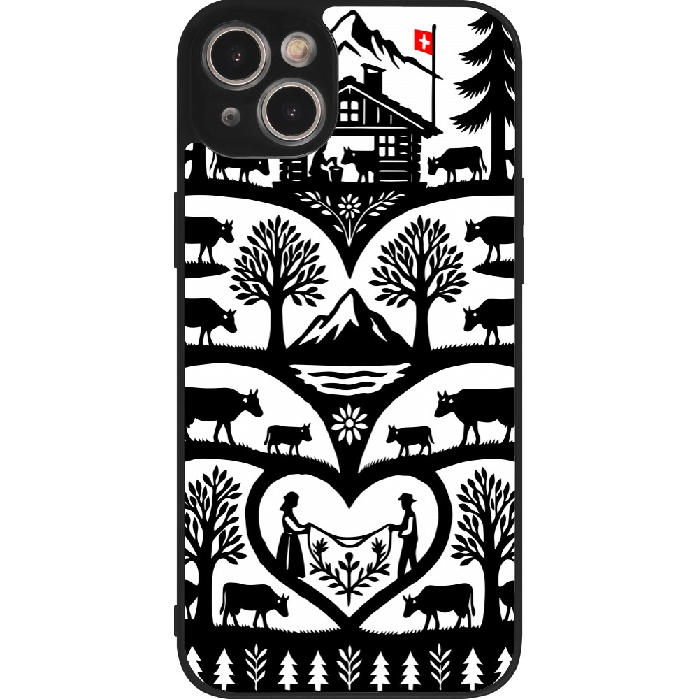 iPhone 15 Plus Case Hülle - Silikon schwarz Poya Schweiz 2