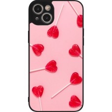 Coque iPhone 15 Plus - Silicone rigide noir Saint Valentines Day 26 Lollipop