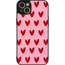 iPhone 15 Plus Case Hülle - Silikon schwarz Saint Valentines Day 26 Pattern heart