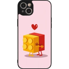 Coque iPhone 15 Plus - Silicone rigide noir Saint Valentines Day 26 Puzzle