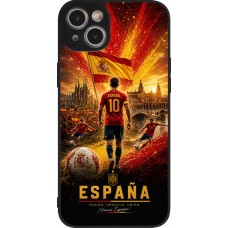 iPhone 15 Plus Case Hülle - Silikon schwarz Fussball Espanien splash 2026