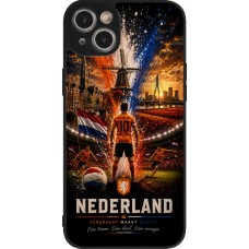 iPhone 15 Plus Case Hülle - Silikon schwarz Fussball Niederlande splash 2026