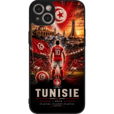 iPhone 15 Plus Case Hülle - Silikon schwarz Fussball Tunesien splash 2026