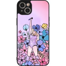 iPhone 15 Plus Case Hülle - Silikon schwarz Taylor Swift Sketch - Pink