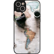 iPhone 15 Plus Case Hülle - Silikon schwarz Travel 01