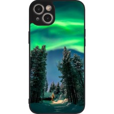 iPhone 15 Plus Case Hülle - Silikon schwarz Winter 22 Northern Lights