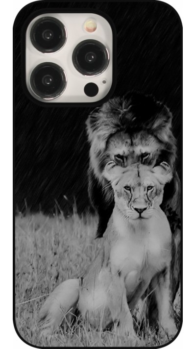 Coque iPhone 15 Pro - Angry lions