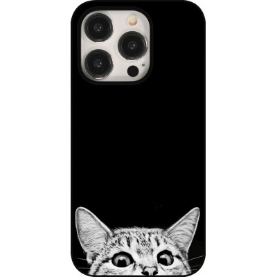 iPhone 15 Pro Case Hülle - Cat Looking Up Black