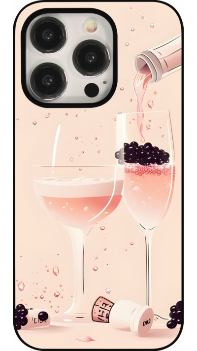 Coque iPhone 15 Pro - Champagne Pouring Pink