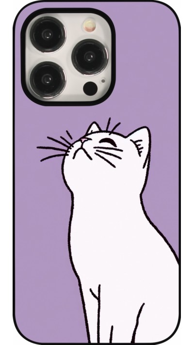 iPhone 15 Pro Case Hülle - Chat auf lila Hintergrund