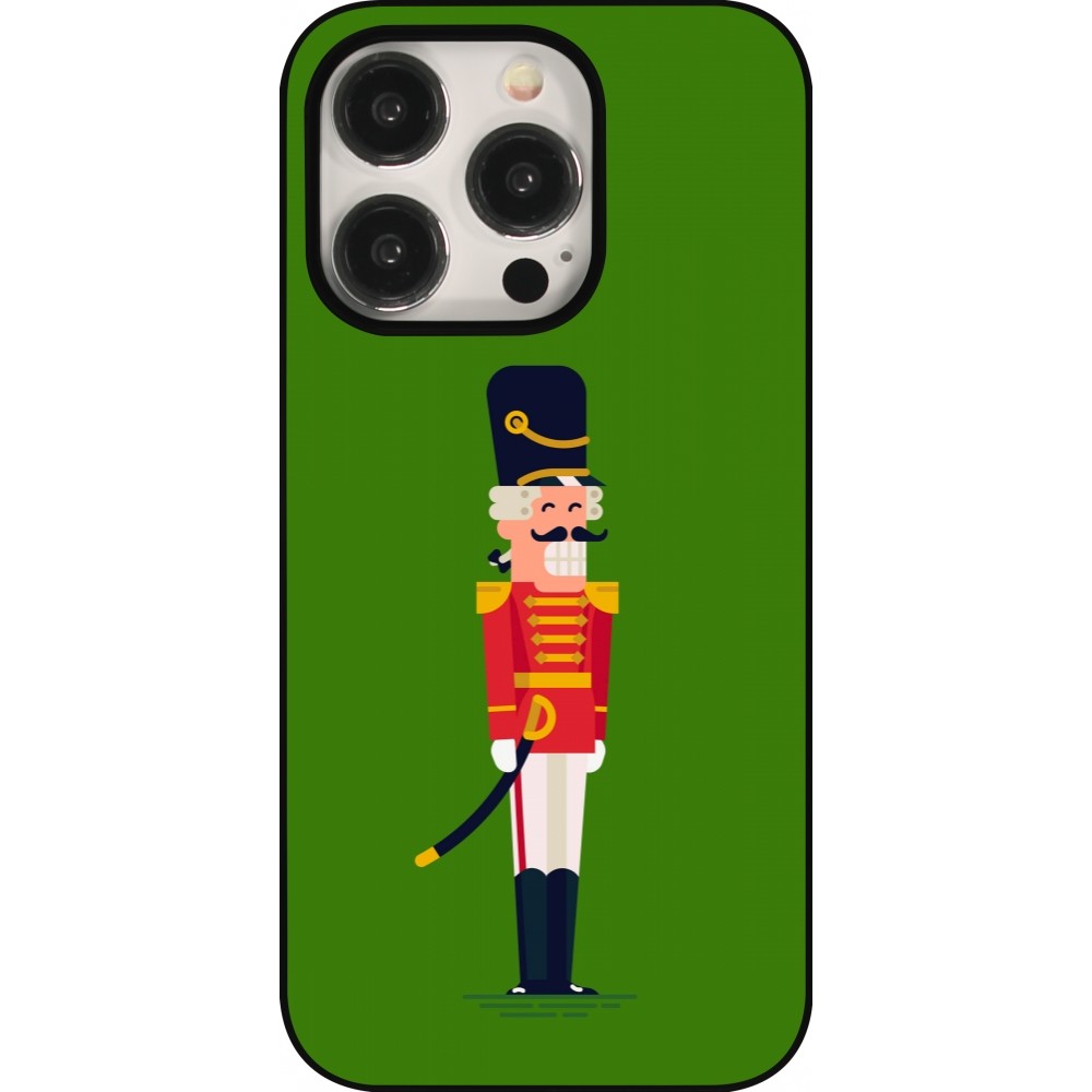 Coque iPhone 15 Pro - Christmas 25 Nutcracker Green