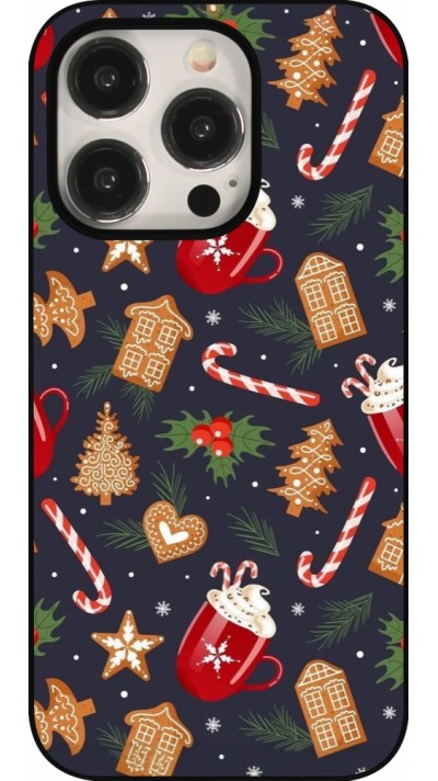 Coque iPhone 15 Pro - Christmas 25 Pattern Gingerbread House