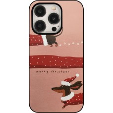 Coque iPhone 15 Pro - Christmas 25 Teckel Merry Xmas
