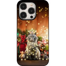 Coque iPhone 15 Pro - Christmas 25 Xmas Cat