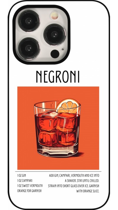 Coque iPhone 15 Pro - Cocktail recette Negroni