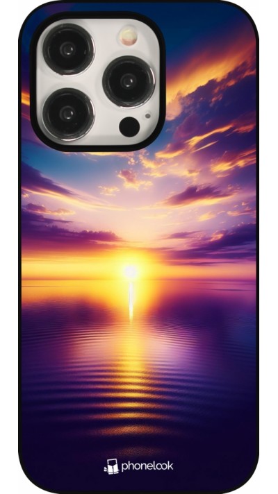 iPhone 15 Pro Case Hülle - Sonnenuntergang gelb violett