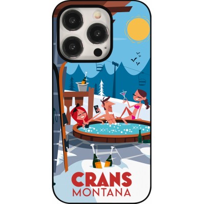 iPhone 15 Pro Case Hülle - Crans-Montana Mountain Jacuzzi