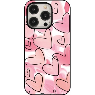 iPhone 15 Pro Case Hülle - Easter 2023 pink hearts